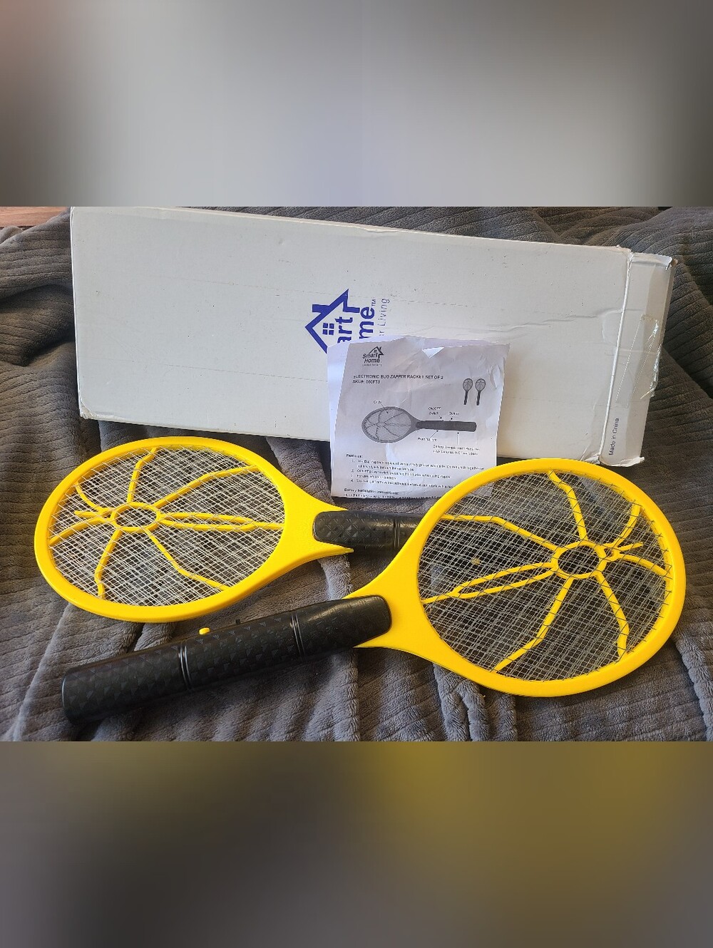 NEW set of 2 electronic bug zapper rackets